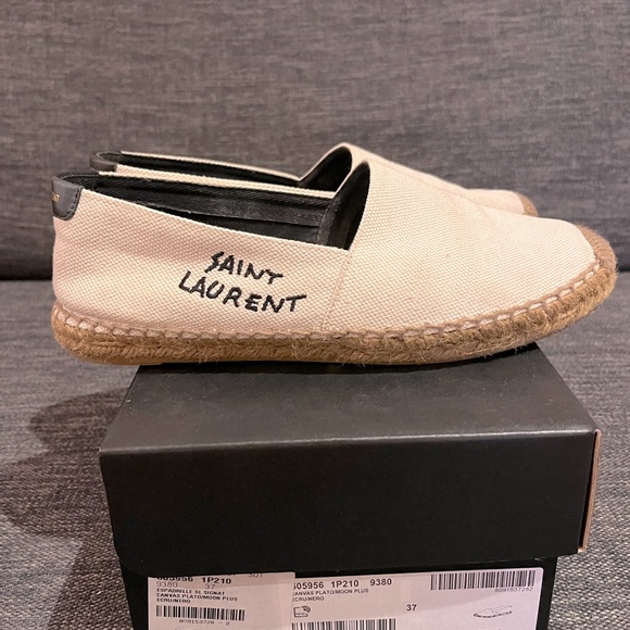 Saint Laurent Embroidered Espadrilles in canvas size 37 - Picture 4 of 11